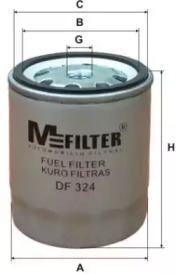 DF324 MFILTER Фильтр топливный OM615-617 MB 207-307 -88/100 -96/W123 -86
